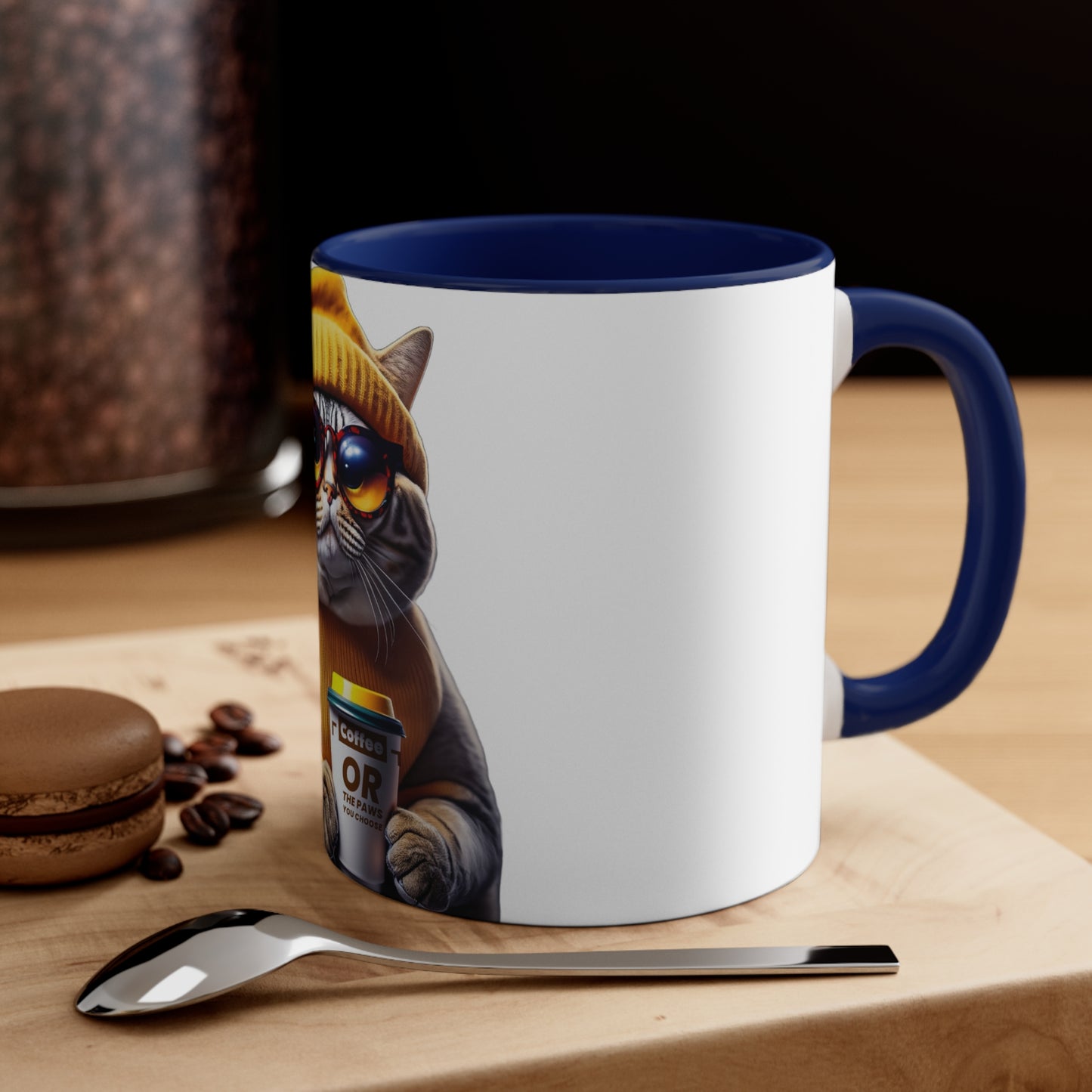 Sebastian Paw Unique Funny Cool Cat - Accent Coffee Mug, 11oz