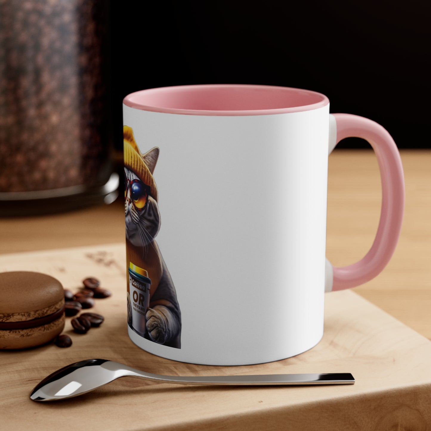 Sebastian Paw Unique Funny Cool Cat - Accent Coffee Mug, 11oz