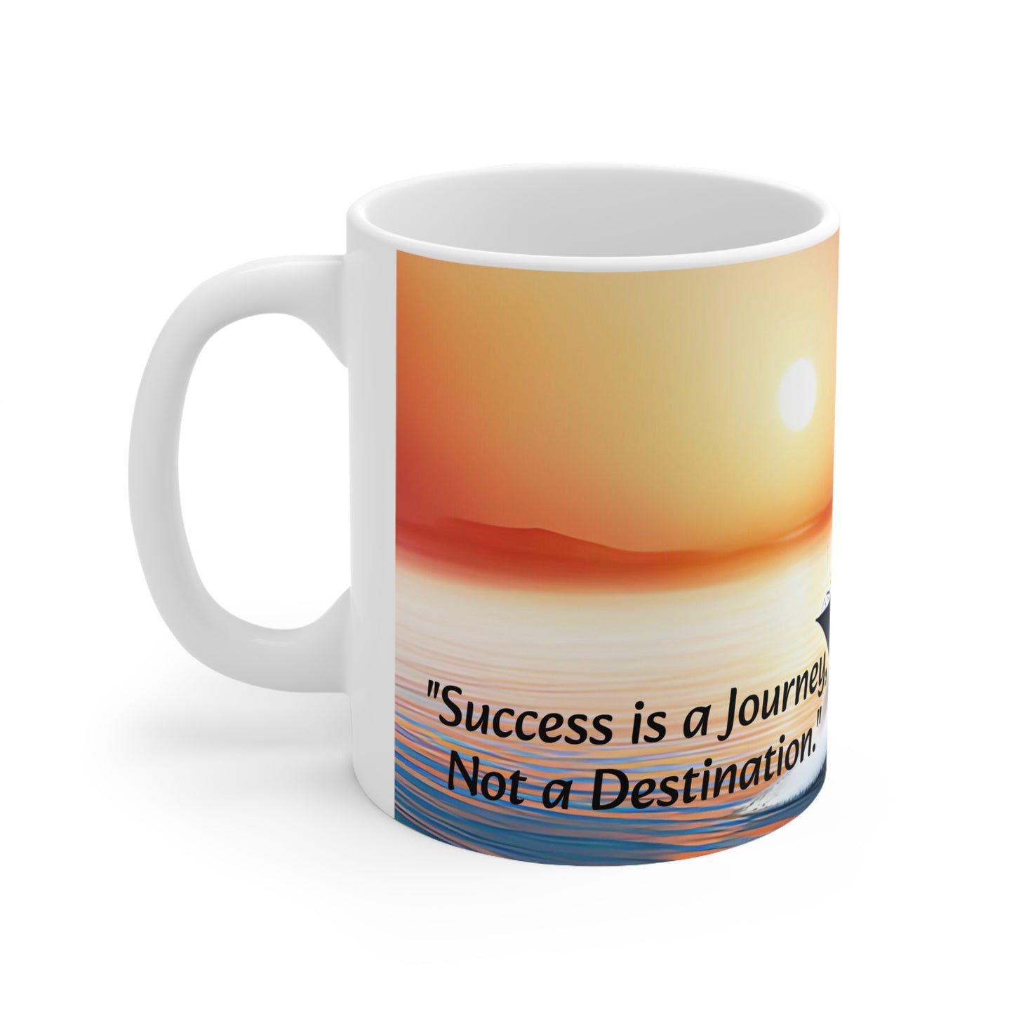 "Success Is A Journey" - White Ceramic Mug 11oz
