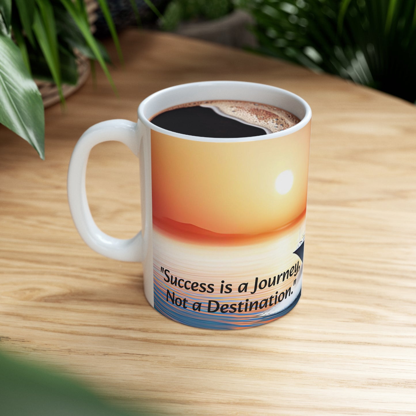 "Success Is A Journey" - White Ceramic Mug 11oz