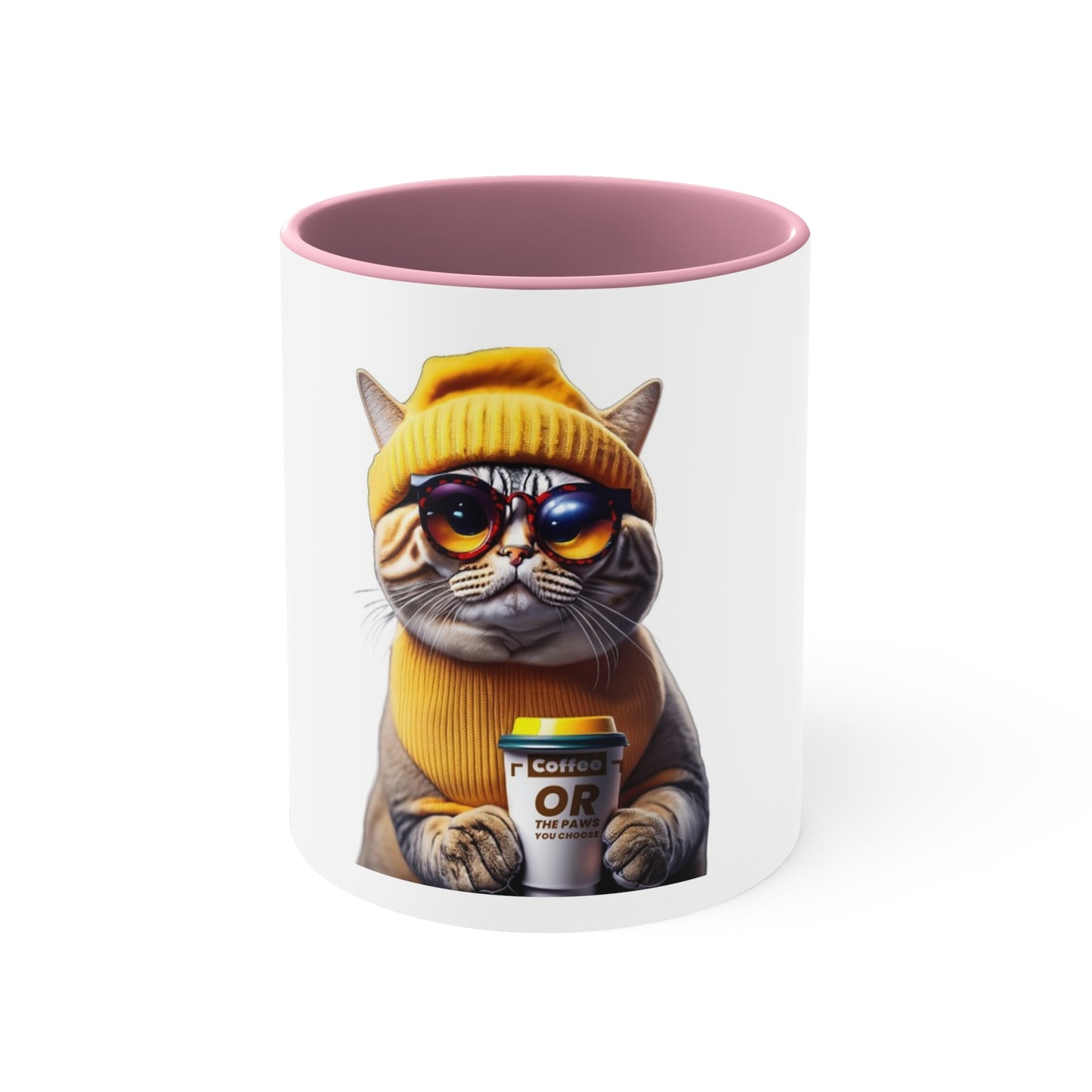 Sebastian Paw Unique Funny Cool Cat - Accent Coffee Mug, 11oz